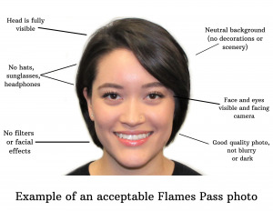 Example of an acceptable Flames Pass photo