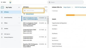 Workday Screenshot of Inbox