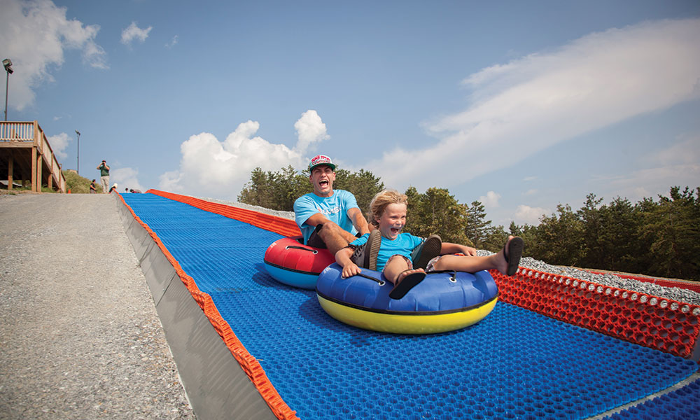 One of the new tube runs at Liberty Mountain Snowflex Centre.