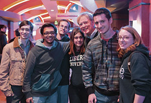 Randall Wallace ("Braveheart," "Secretariat") meets with Liberty students during an advance showing of his latest project, "Heaven is for Real."