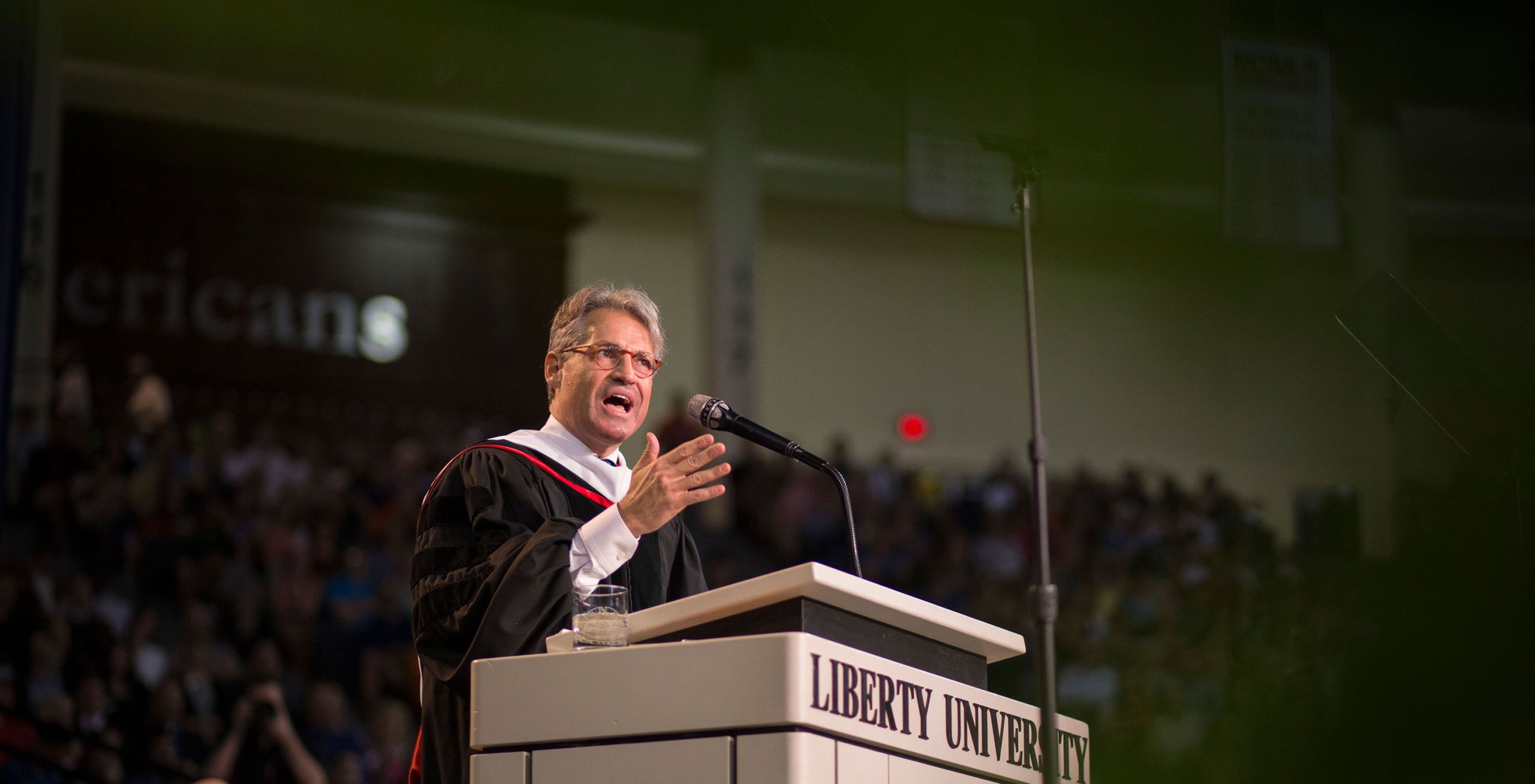 The charge from Liberty’s 41st Baccalaureate Service keynote speaker Eric Metaxas was simple: “Follow Jesus.”