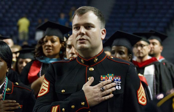 Out of the over 17,800 graduates honored at Liberty University’s 41st Commencement, 5,185 — nearly 30 percent — were active, reserve, or retired military.