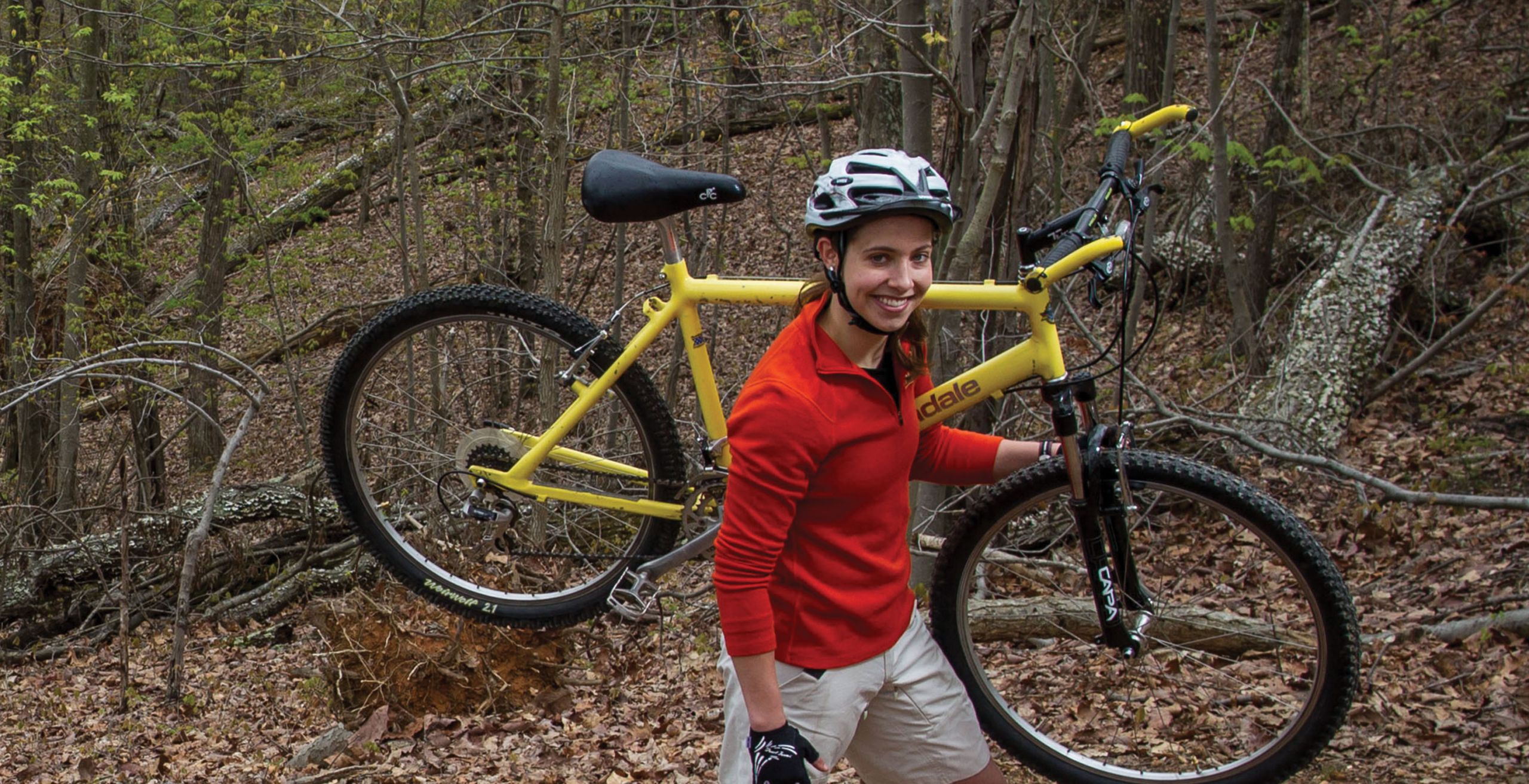 Karly Buer on Liberty's mountain trails.