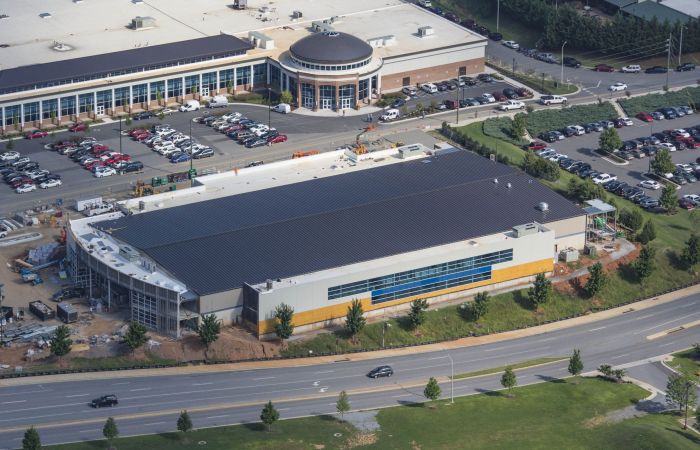 A 10-month expansion and renovation project has transformed the home of Liberty University’s five hockey and two figure skating teams into a state-of-the-art arena that will accommodate 4,000 fans (2,800 seated, 1,200 standing) and offer skaters more spacious locker, team, equipment, weight, and athletic training rooms.