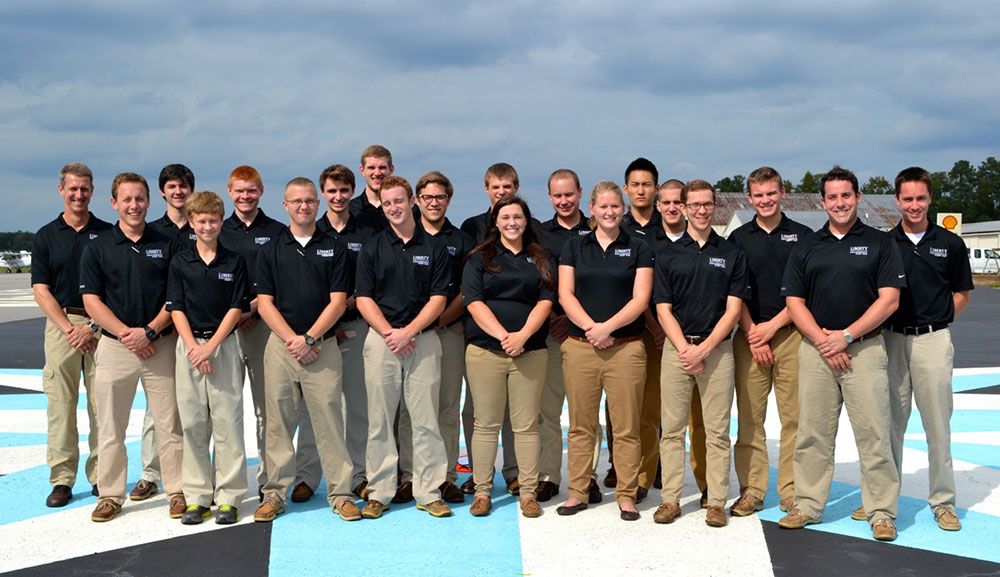 Liberty University's School of Aeronautics flight team 