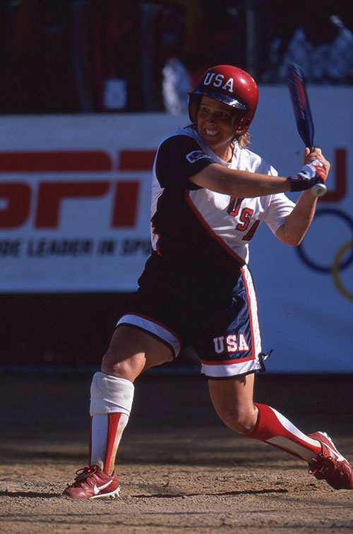 Dot Richardson batting for USA softball.