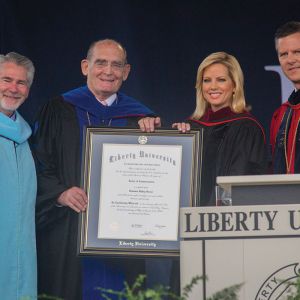 Shannon Bream receives her honorary doctoral degree.