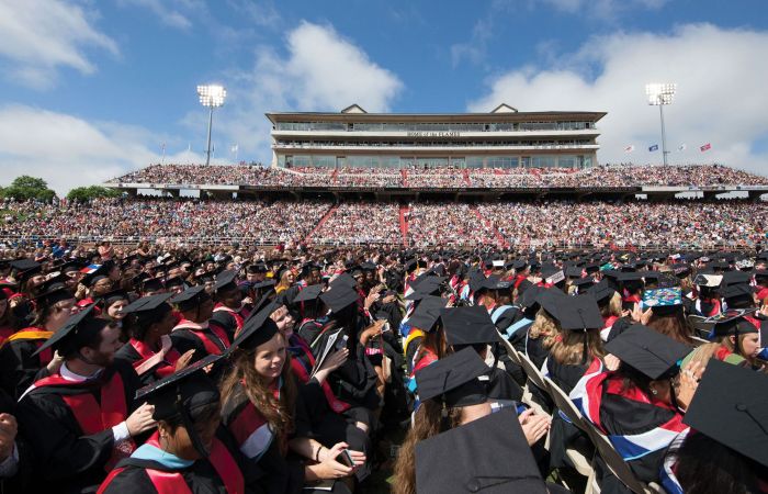 Williams Stadium is packed for Liberty University's 42nd Commencement.