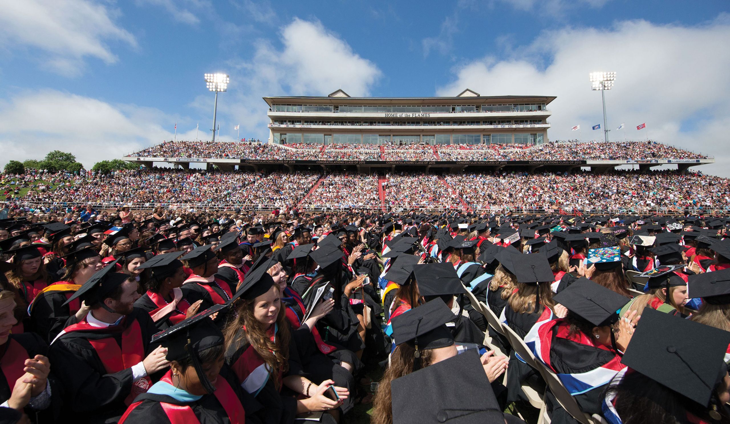 Williams Stadium is packed for Liberty University's 42nd Commencement.
