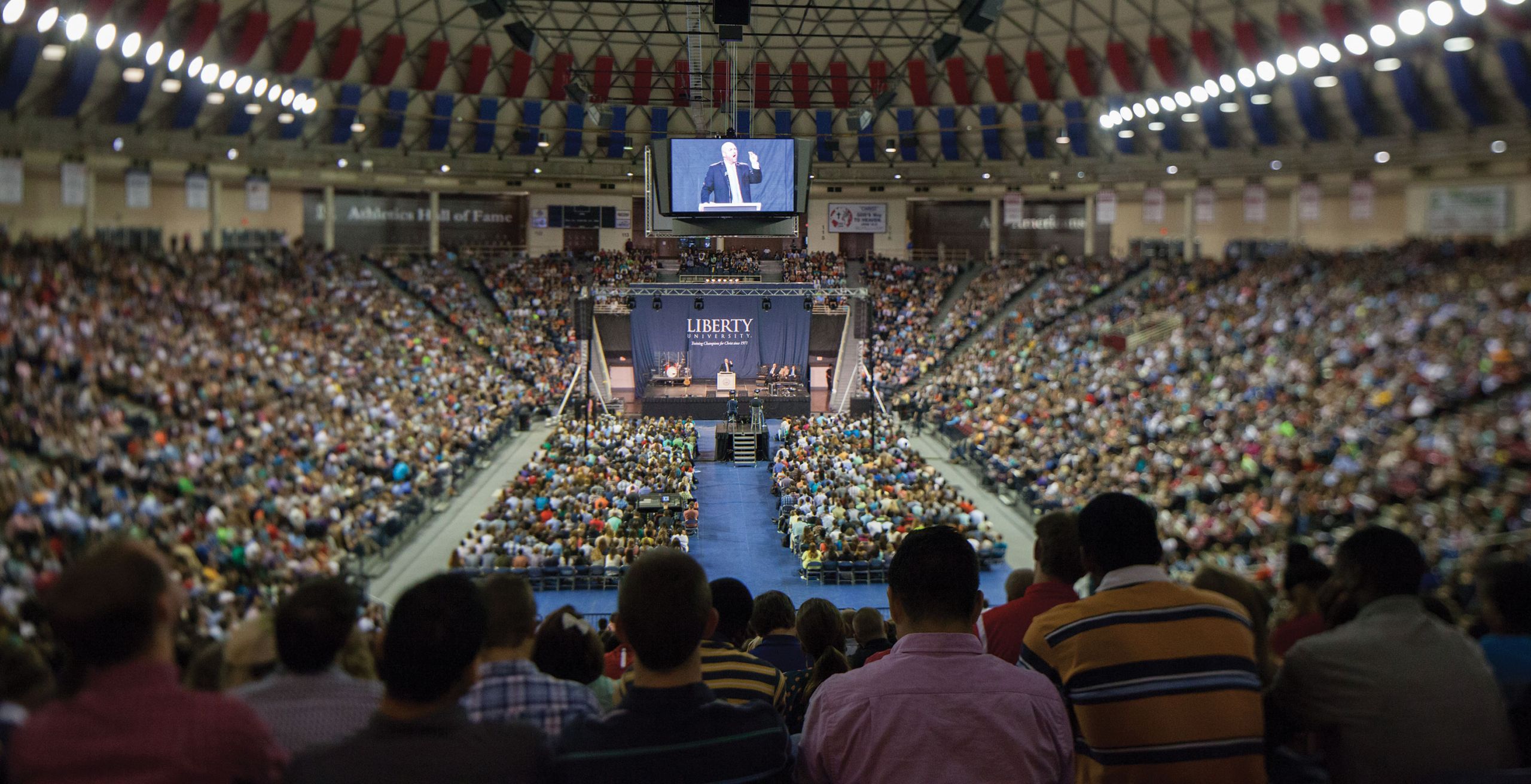 Convocation in Liberty University's Vines Center.