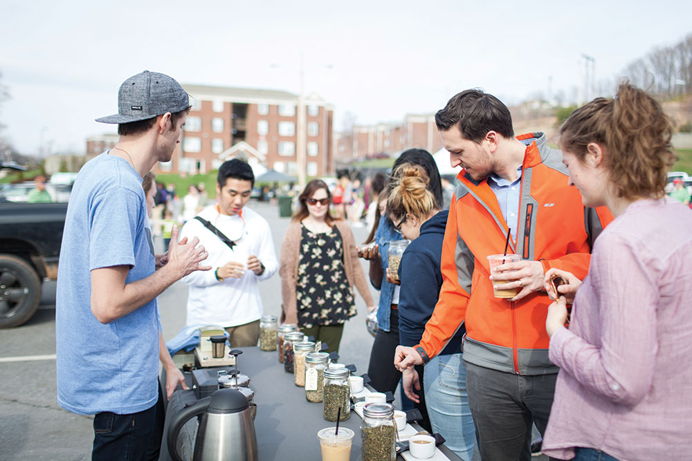 Liberty University hosts its weekly Farmer's Market on campus.