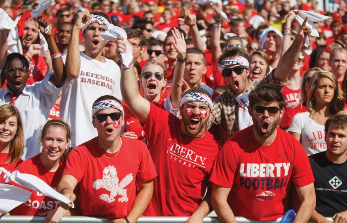Flames fans celebrate Homecoming.