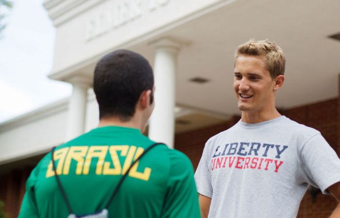 Two international Liberty University students.