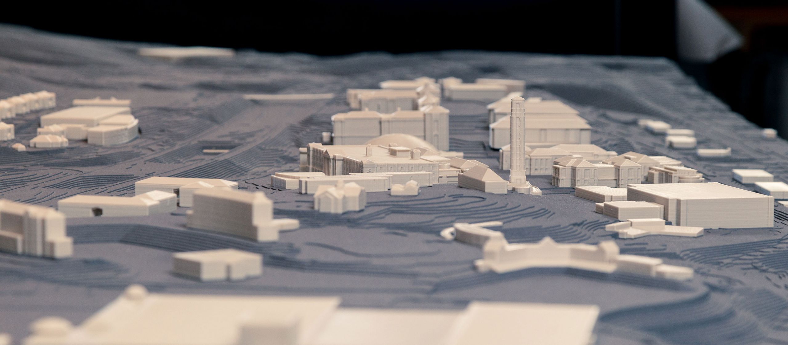 A 3D model by VMDO architects shows Liberty's Academic Commons as viewed from Green Hall.