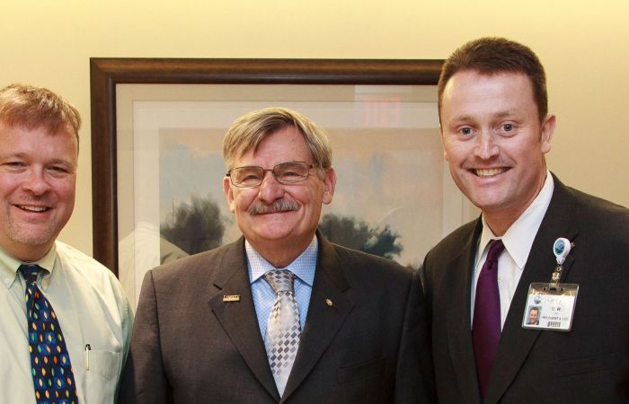 Dr. Matthew Johnson, Dr. Ronnie Martin, and E.W. Tibbs