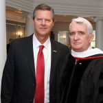Worth Harris Carter, Jr., the founder of Carter Bank & Trust, received and honorary degree.