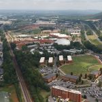 iberty’s campus and development along Wards Road in August 2012.