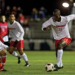 Liberty Flames men's soccer in action.