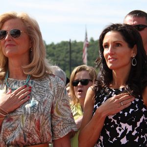 Ann Romney (left), Becki Falwell