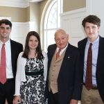 The Falwell family and friends meet S. Truett Cathy, the founder of Chick-fil-A, after Commencement.
