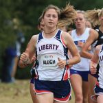Liberty Flames women's cross country in action.