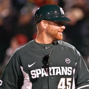 Tim Sikes coaching at a Michigan State game.