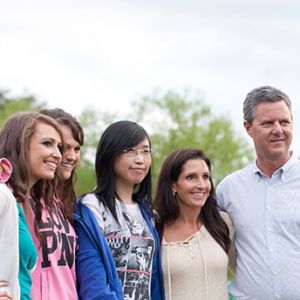 Jerry and Becki Falwell with students