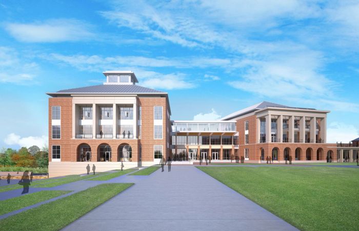 A rendering of the Jerry Falwell Library.