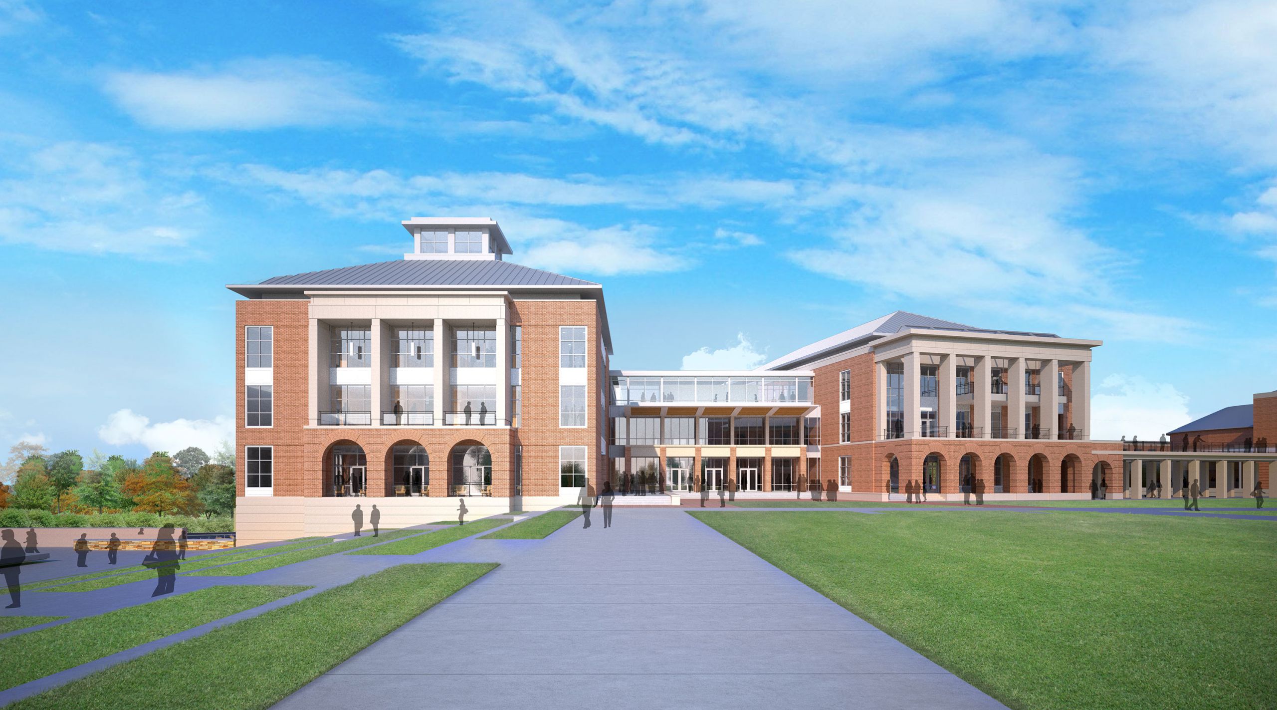 A rendering of the Jerry Falwell Library.