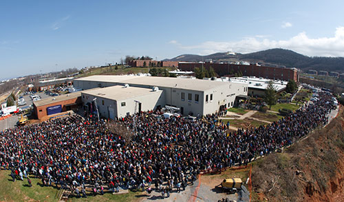 More than 5,000 gather for the Jerry Falwell Library groundbreaking.