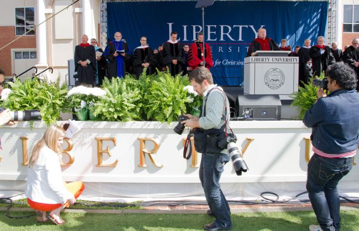 Media covers Commencement 2012.