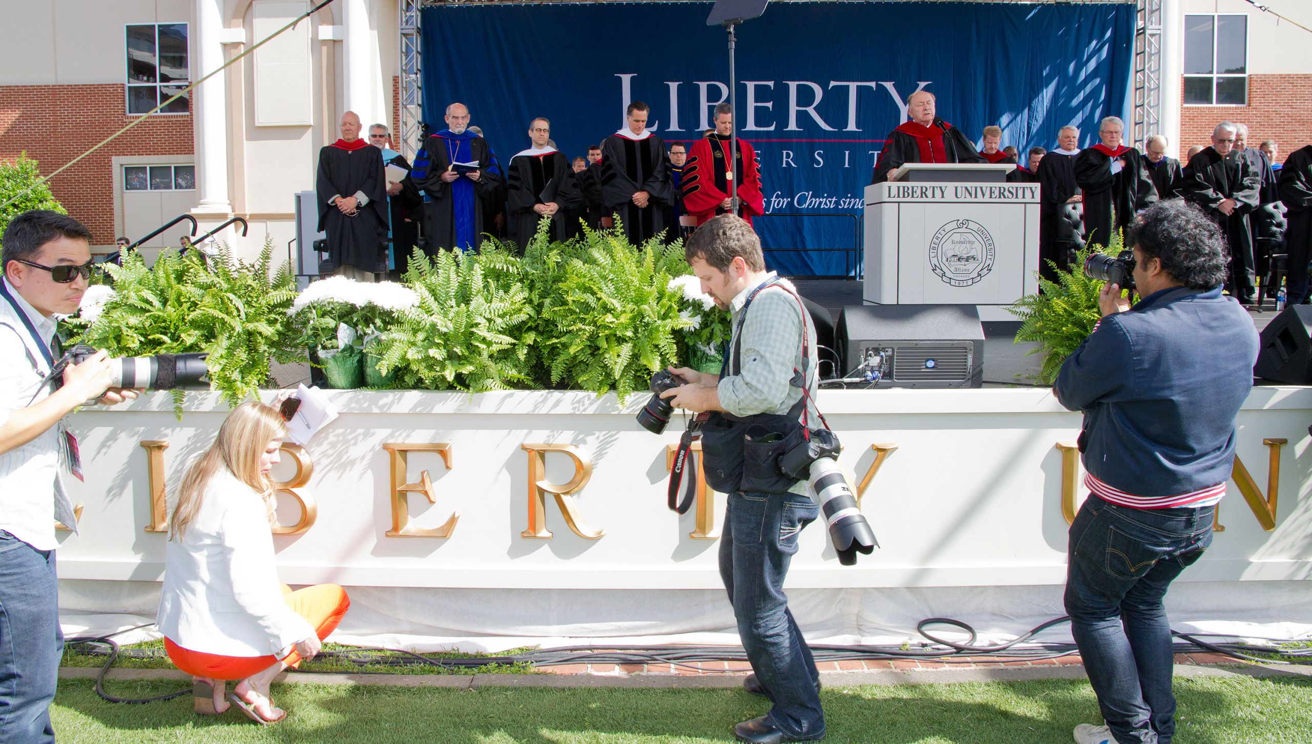 Media covers Commencement 2012.