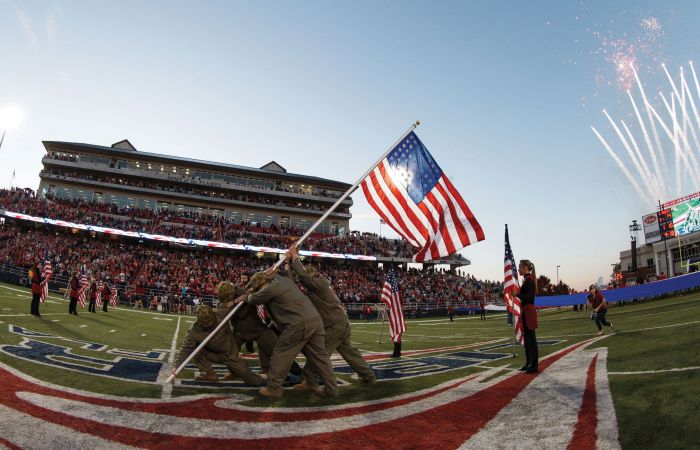 Military Emphasis Week is celebrated at Liberty University.