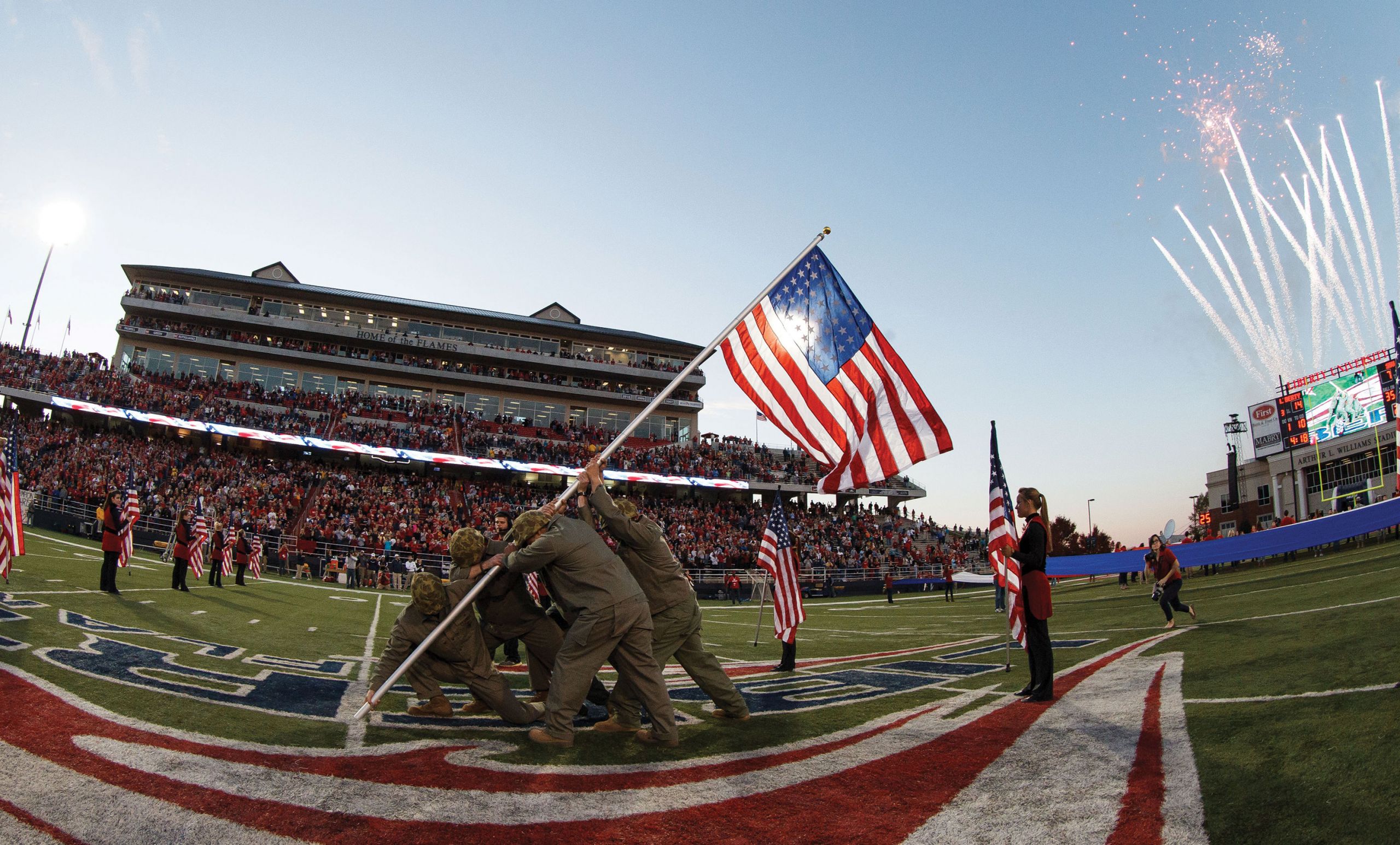 Military Emphasis Week is celebrated at Liberty University.