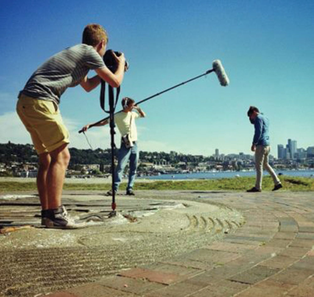 Liberty students Ryan Carl (left) and Jody Johnston (right), along with fellow Pilgramer Thomas Fischer (middle), spent their summer documenting a nationwide pilgrimage they used to promote community among Instagram users. 