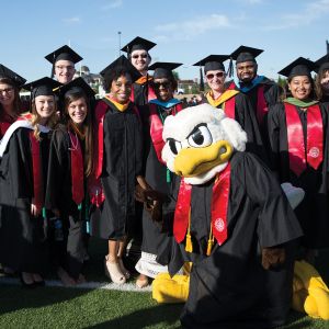 Graduates celebrate at Liberty University's 43rd Commencement.