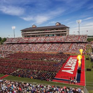Liberty University celebrated its largest graduating class to date during its 43rd Commencement Ceremony inside Williams Stadium.