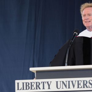 Hollywood screenwriter/director Randall Wallace surprised graduates at Liberty's 43rd Commencement.