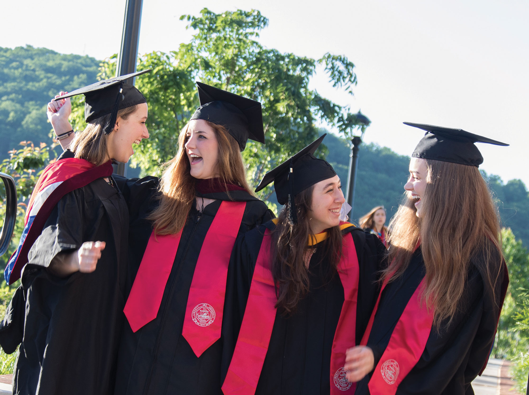 Graduates celebrate at Liberty University's 2016 Commencement.