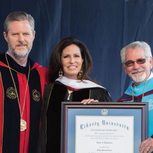 Penny Young Nance (’88), President and CEO of Concerned Women for America, is awarded an Honorary Doctor of Humanities.
