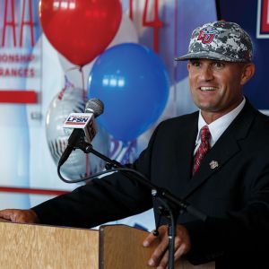 Liberty Flames Baseball Head Coach Scott Jackson (Photo by Joel Coleman)