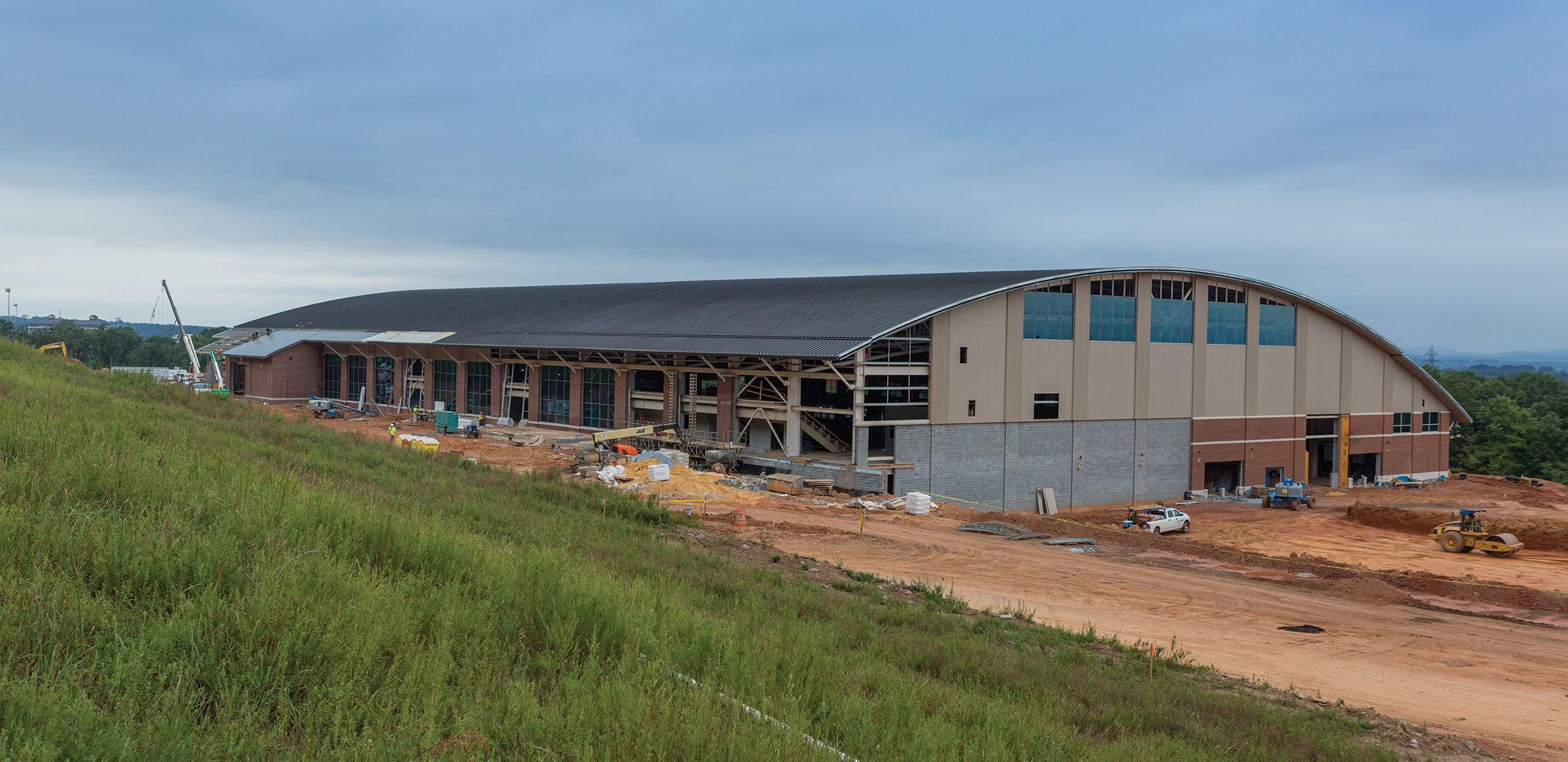 Construction continues on Liberty University's indoor track and natatorium facility.