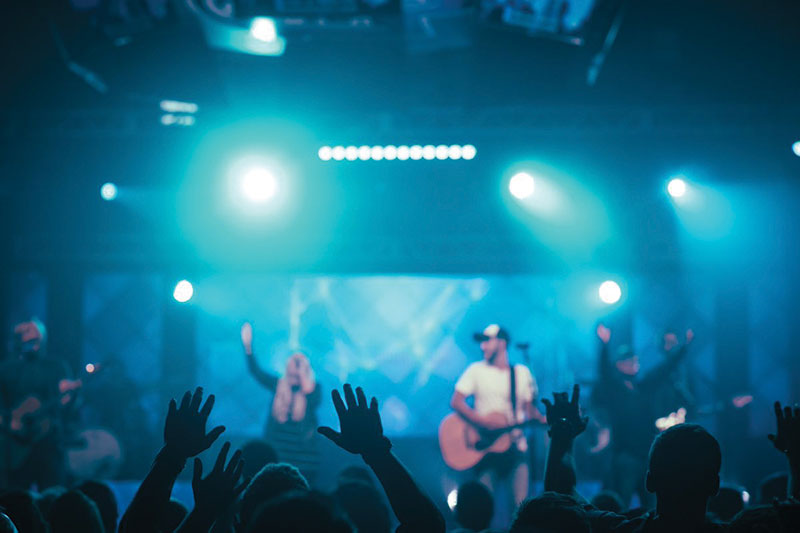 Liberty University's Worship Collective performs.