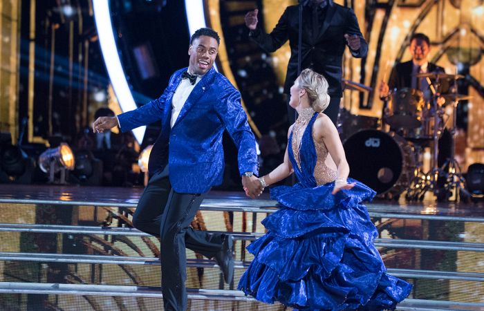 Rashad Jennings and Emma Slater compete on 'ABC's Dancing With The Stars.' (ABC pressroom photo)