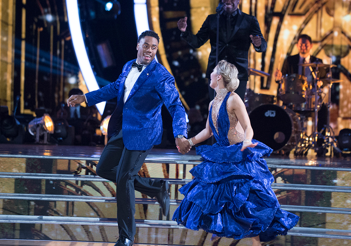 Rashad Jennings and Emma Slater compete on 'ABC's Dancing With The Stars.' (ABC pressroom photo)