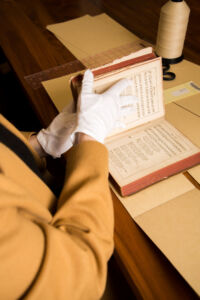 Photo of archival work