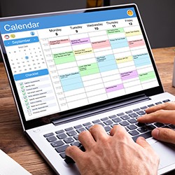 Calendar on Laptop