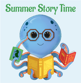 Summer Story Time Octopus with books