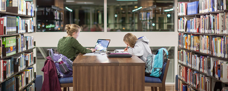 Students studying