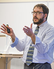 Andrew Fabich, Ph.D., speaks at LUCOM